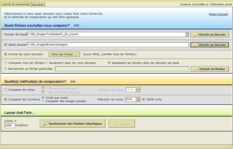 mt_popup: AntiTwin - 3 Répertoires à analyser