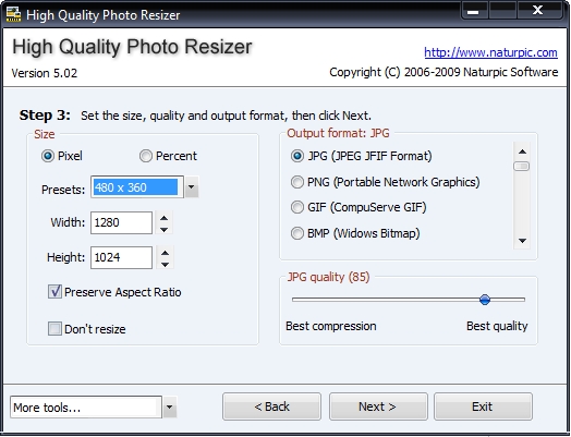 mt_popup:HQPR -6 Formats et dimensions