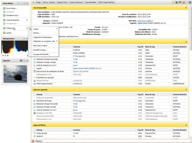 mt_popup: PhotoMe - 3 Menu Fichier