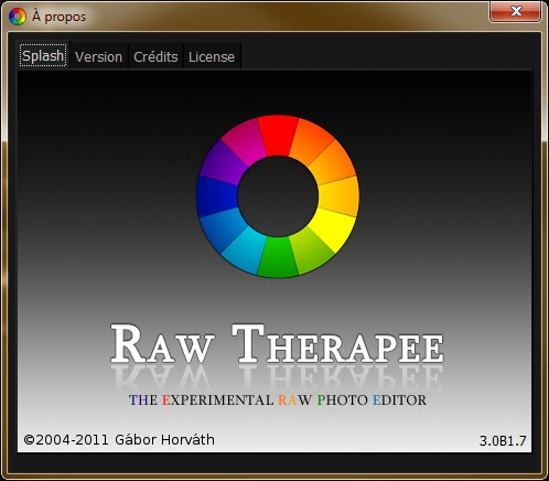 Raw Therapee - 9 LanA propos de ues mt_popup:Raw Therapee - 9 A propos de