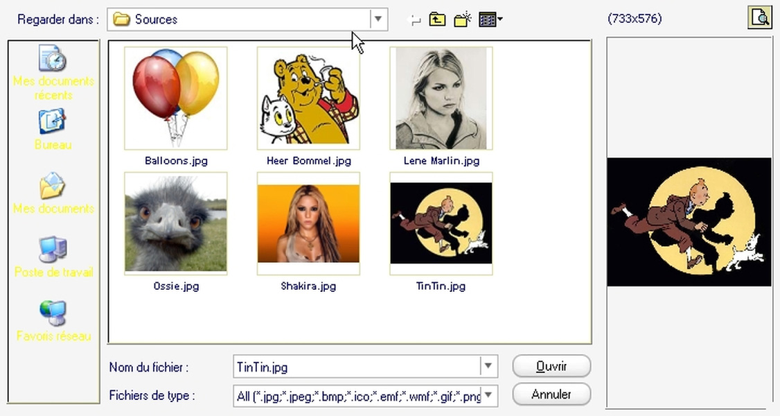 mt_popup: Textaizer - 2 de Tintin à Shakira