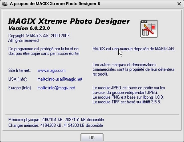 Xtreme Photo Designer - 15 A propos de... mt_popup:Xtreme Photo Designer - 15 A propos de...