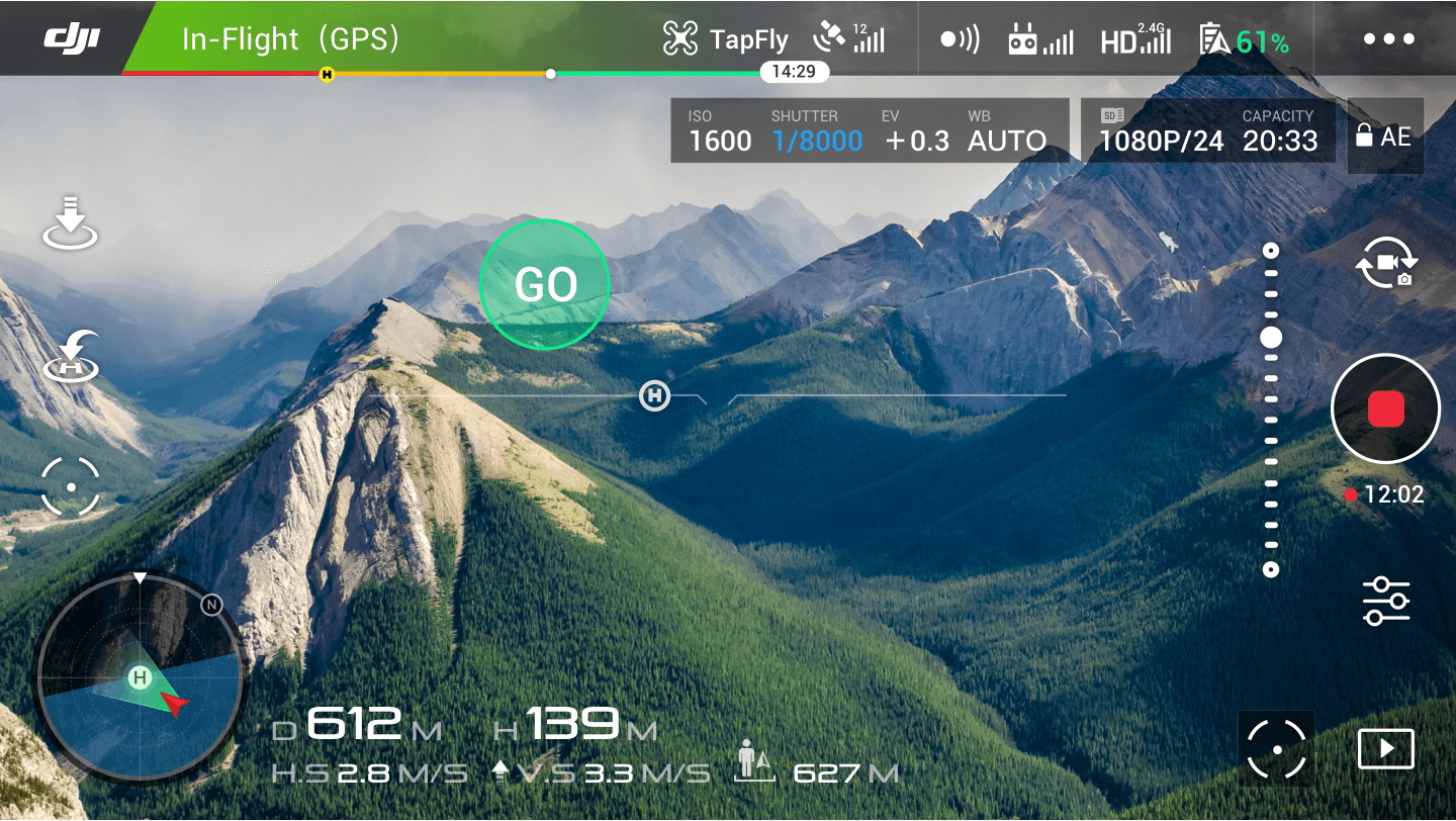 Application DJI Go - Photo DJI