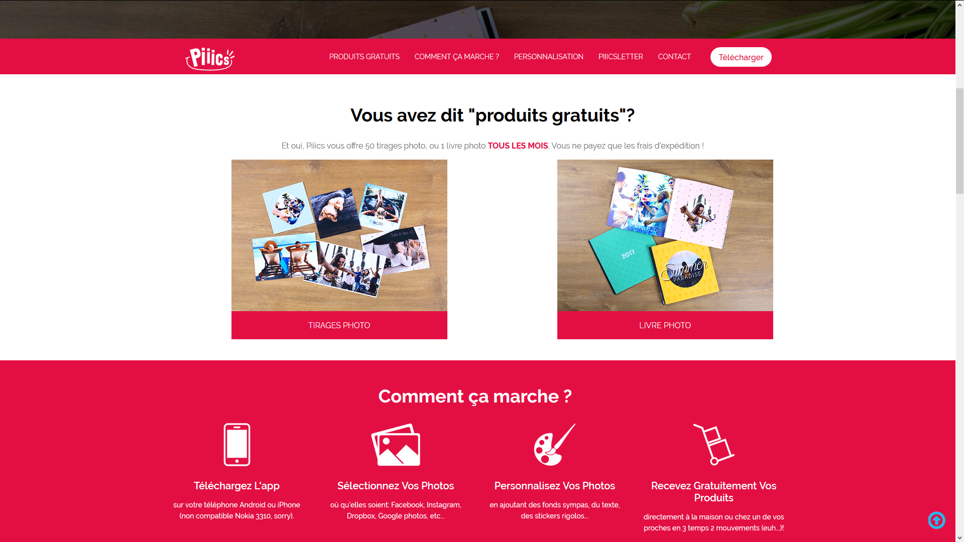 Piiics, appli tirages gratuits